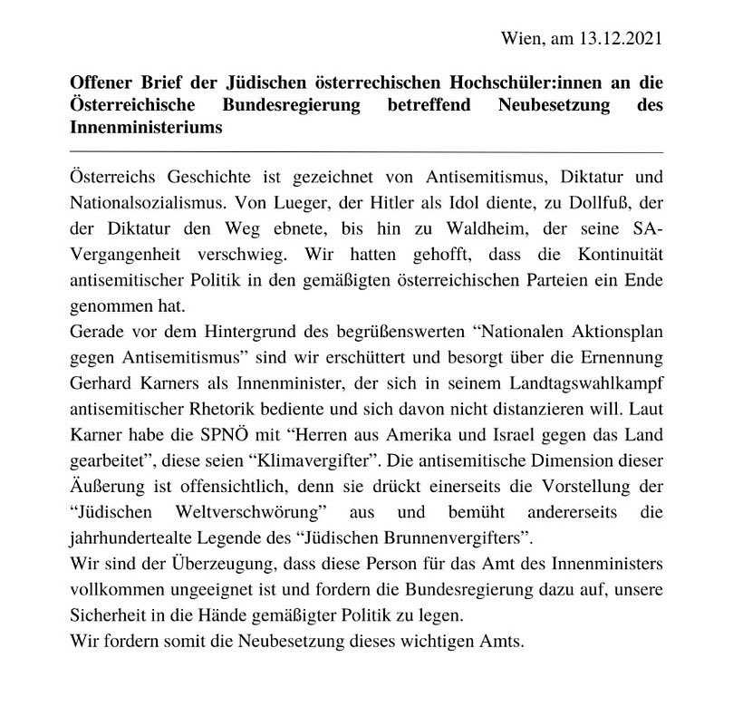joehwien's tweet photo. Auf die Ernennung des Innenministers, Gerhard Karner antwortet die JöH und zahlreiche Unterstützer:innen mit einem Offenen Brief. 
Hier findet ihr unsere Presseaussendung: 
https://t.co/9g4LdBaWr5 https://t.co/z3CjyuidGr