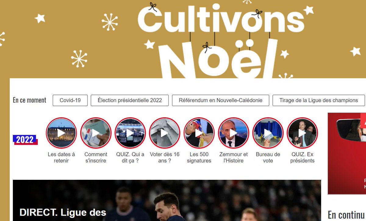 Sur la home de sa plateforme, <a href="/OuestFrance/">Ouest-France</a> affiche un éventail de stories autour de la présidentielle à venir, en reprenant, en partie, les codes d'Insta.