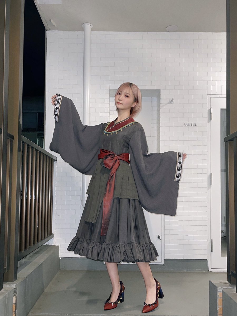 hazama さんざめかし合うワンピース 赤×紺 Mサイズ | myglobaltax.com