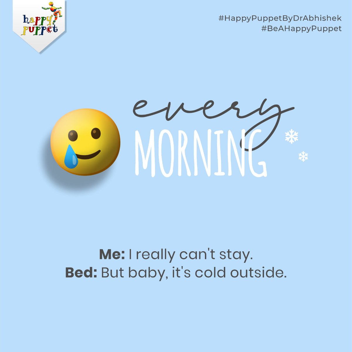 puppethealth's tweet photo. It's always you VS my bed.
#Winterthings 

#Happypuppet #beahappypuppet #happypuppetbydoctorabhishek #winters #wintercare #skincare #sleepwell #followus https://t.co/947RMwQxFu