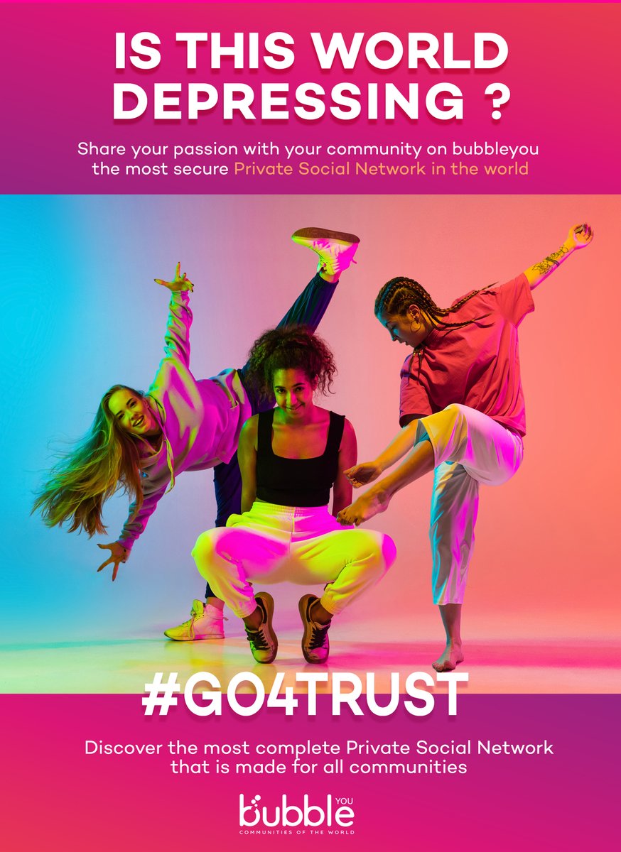 Bubble_Platform's tweet photo. BubbleYou is a new revolutionary #community network, which brings #members together by allowing them to connect with like-minded people in a 💯% #safe and #secure environment.
▶️ https://t.co/RYFZcmR2pM https://t.co/adJWtDhvt0