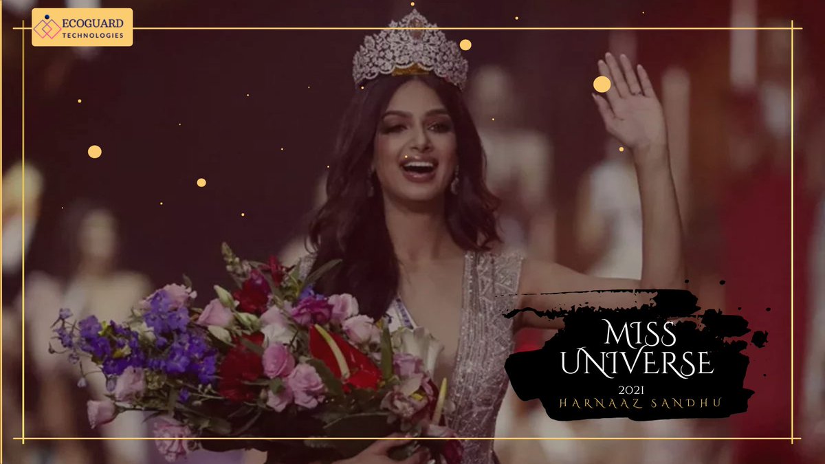 ecoguardtechno's tweet photo. Miss India #HarnaazSandhu crowned Miss Universe 2021  
#harnaazkaursandhu #Universe #MissUniverse2021 #MissIndia #MissUniverse #LaraDutta #SushmitaSen #India #Punjab #CongratulationIndia https://t.co/ktrV9xJHkk