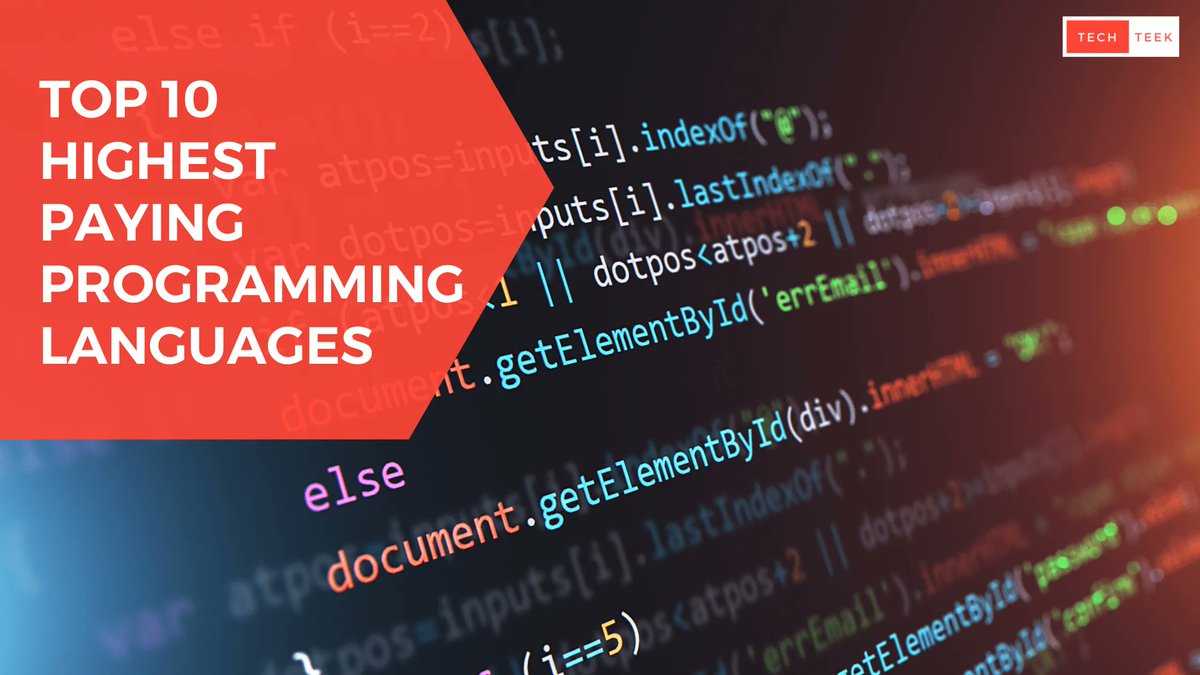 techteek's tweet image. If you want that company to pay you more money as a programmer, you should focus on programming skills. Here, in this blog, we discuss the highest-paying programming languages. buff.ly/3lZtwGO  #programming #programmingskill #techteek #Python #Java #techteek