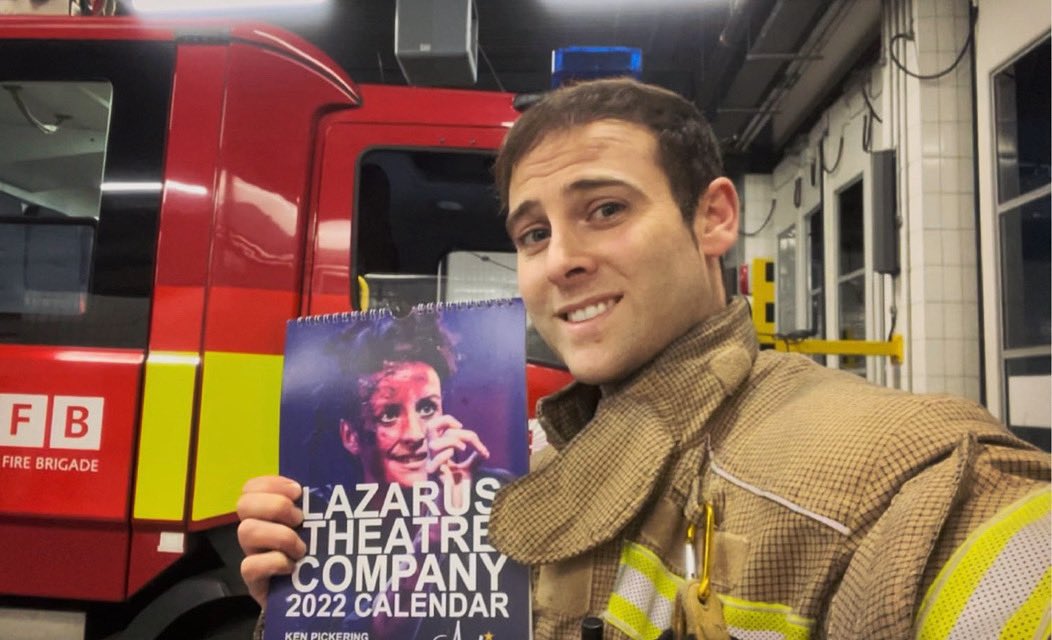 LewisJDavidson's tweet photo. Got the calendar for the station sorted 😂 🎭 grab yours from @LazarusTheatre funds raised go towards Acting for Others and the Ken Pickering Assistant Director Scheme  #theatre #stage #acting #actor #charity #firebrigade #lazarustheatrecompany https://t.co/BPPm2nGjuU