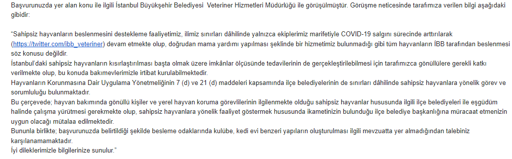 Sevgili @ibbBeyazmasa ben sizden sokakta kalan yavrular için yuva talep ettim,talep ederken Üsküdar Belediyesi nin olumsuz yanıt verdiği belirttim. Çözüm basit yuva varsa gelir ve o yavrular bu soğukta yağmurun altında kalmaz! @istanbulblb, <a href="/ibbhaberleri/">haber</a>, <a href="/ekrem_imamoglu/">Ekrem İmamoğlu</a>