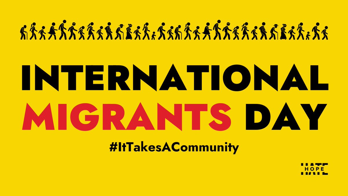 hopenothate's tweet image. #InternationalMigrantsDay

Too often, migrants have been demonised and scapegoated, which only encourages the far right to see migrants as easy targets. #ItTakesACommunity