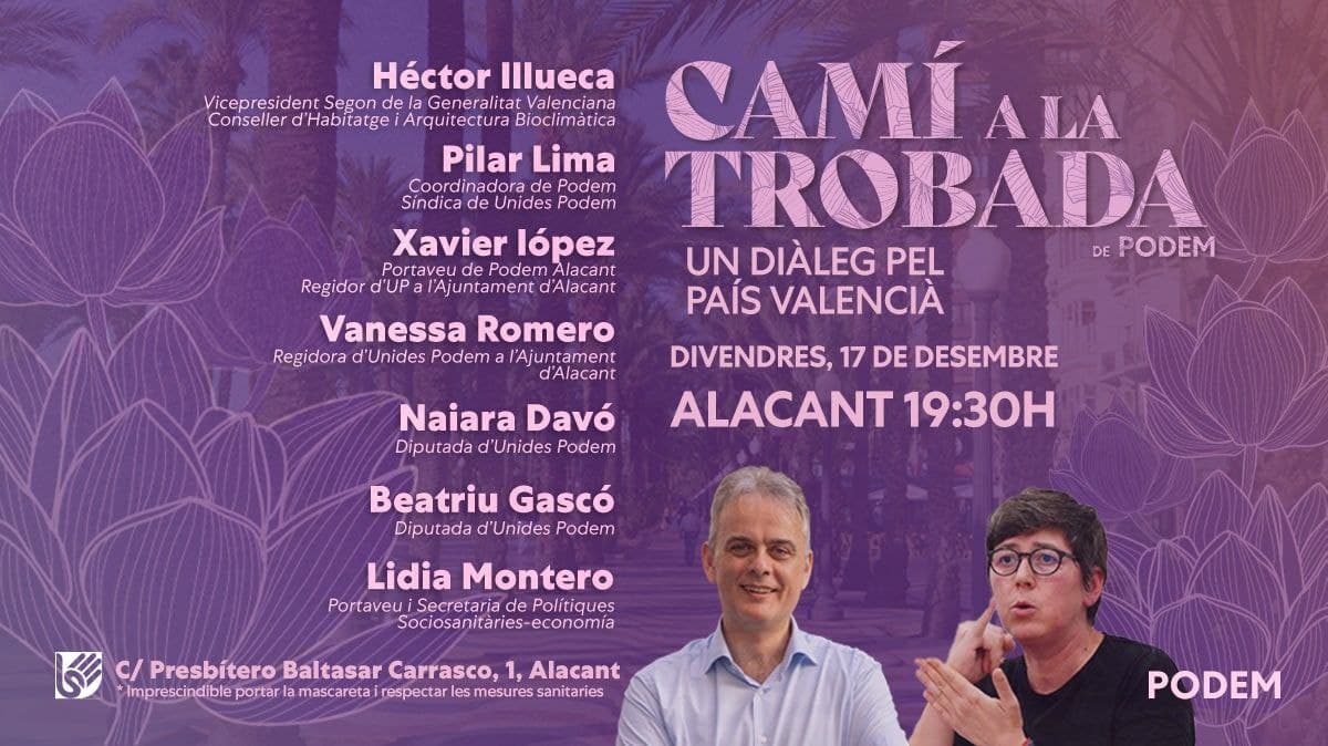 podemalacant's tweet photo. ➡️Os proponemos un plan inmejorable para el viernes por la tarde

💜La ruta #CamíALaTrobada llega a nuestra sede, con un cartel de lujo que no te puedes perder

🗓️Viernes 17 de diciembre
⏰19:30 https://t.co/5lyo1MD5Au