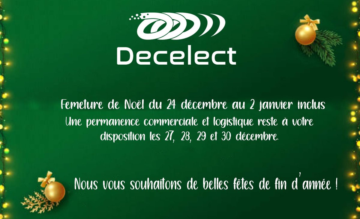 Nous serons fermés les 24 et 31 décembre. 
Toute l'équipe vous souhaite de belles fêtes de fin d'année ! 🎄❄️🎉