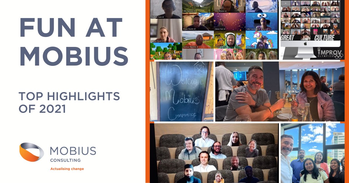 mobius_group's tweet photo. The Mobius Consulting team enjoyed plenty of fun events and team-building exercises in 2021. 

Here's to more fun, laughter, and knowledge sharing in 2022!

#MobiusConsulting
#CompanyCulture
#OfficeParty
#2021Highlights https://t.co/uEUztIrCuV