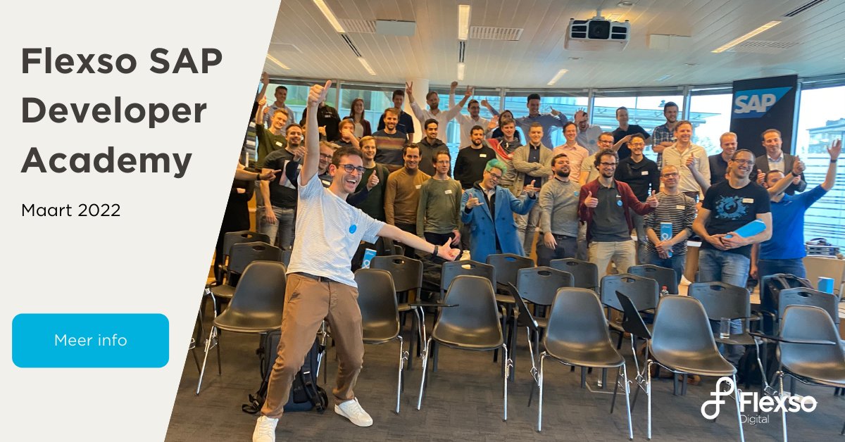 Wanna be part of a new training we organise @FlexsoGroup? Our SAP Developer Academy will be starting March '22. Interested? Contact us!