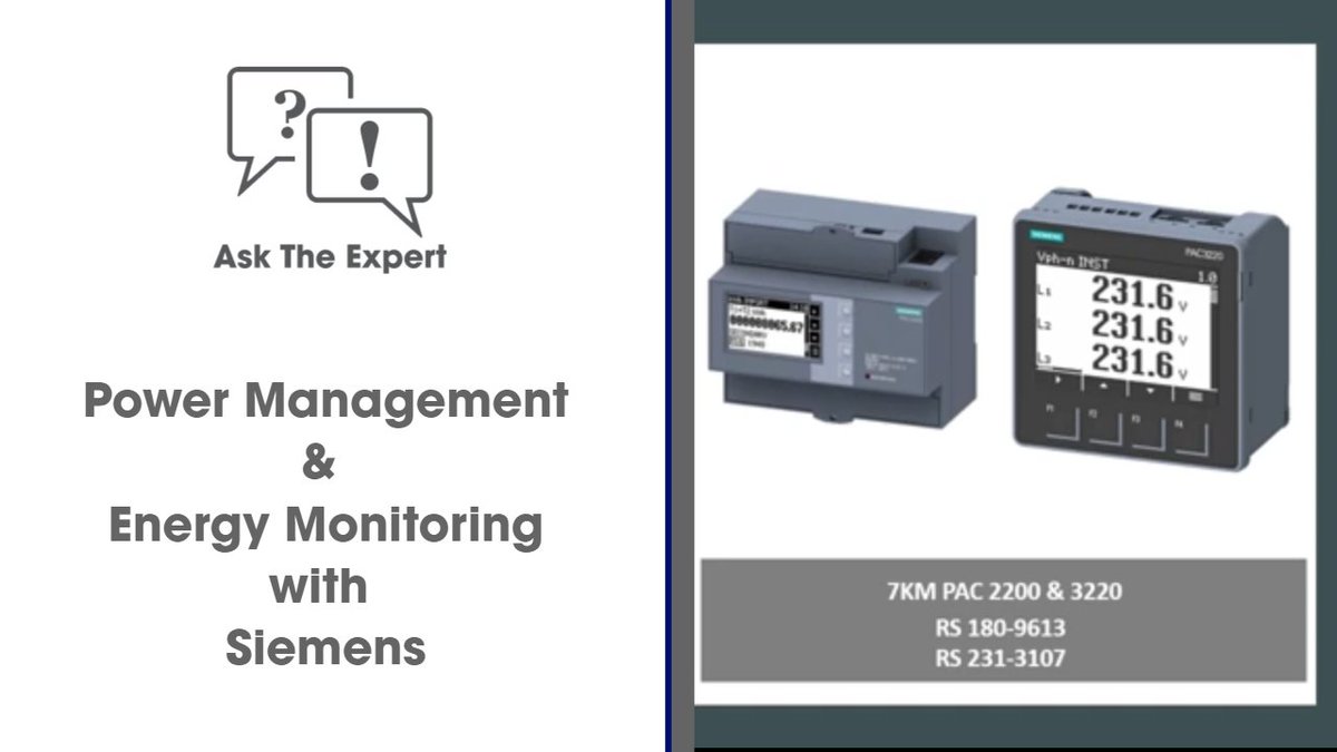 RSDesignSpark's tweet photo. Effective power management and energy monitoring can save your business substantial costs. Find out more as we ask the expert from Siemens: https://t.co/Wf5Ka19Ur1
#PowerManagement #EnergyMonitoring #AskTheExpert #SENTRON #Automation @siemensindustry https://t.co/ysuxuRpgLy