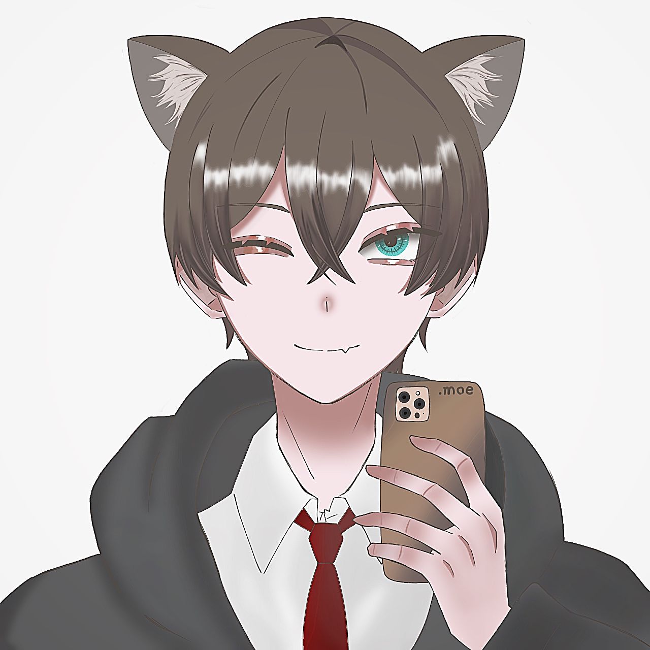 1 31募集〆 にゃこ式部 オタク川柳 猫耳コンテスト 公式 猫耳コンテスト 応募作品紹介 秋田の高校生nrt様 Rennn 1029 が描く猫耳作品 ฅ ฅ ショートカットネクタイ猫耳かっこいい 隠れ Moeの場所 探してみてにゃ 猫耳作品