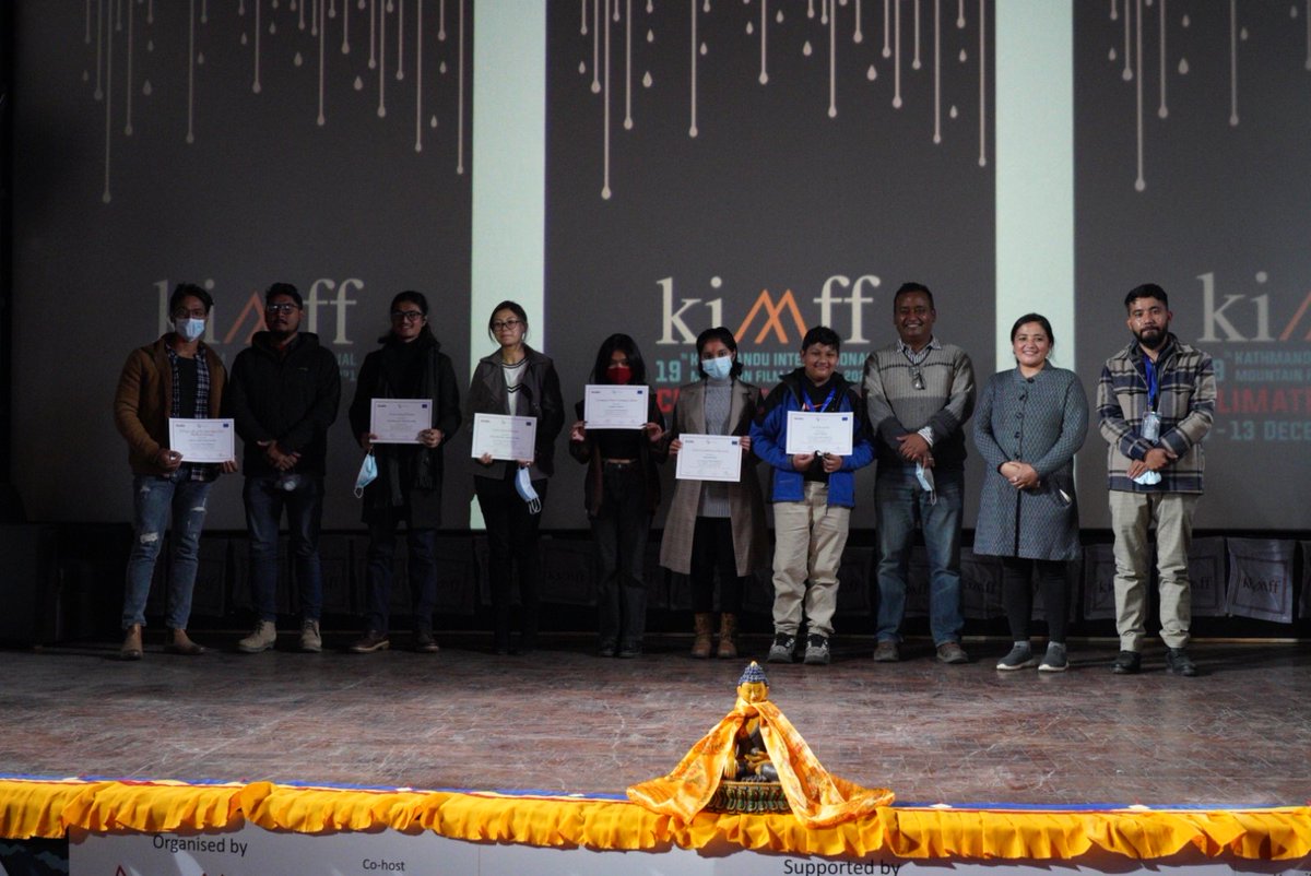 npBritish's tweet photo. Our #CameraSika x #RoadtoCOP26 #ClimateChange grant film 'Blue Moon Turning into Grey' has won first prize in the #GreenGrowth: #GreenRecovery short film competition organised by @KIMFF_np.
You can view the 📽️here: https://t.co/8hgdAXieDy 
#YoungFilms #RoadtoCOP26 #KIMFF https://t.co/40RiZ3Zvwm