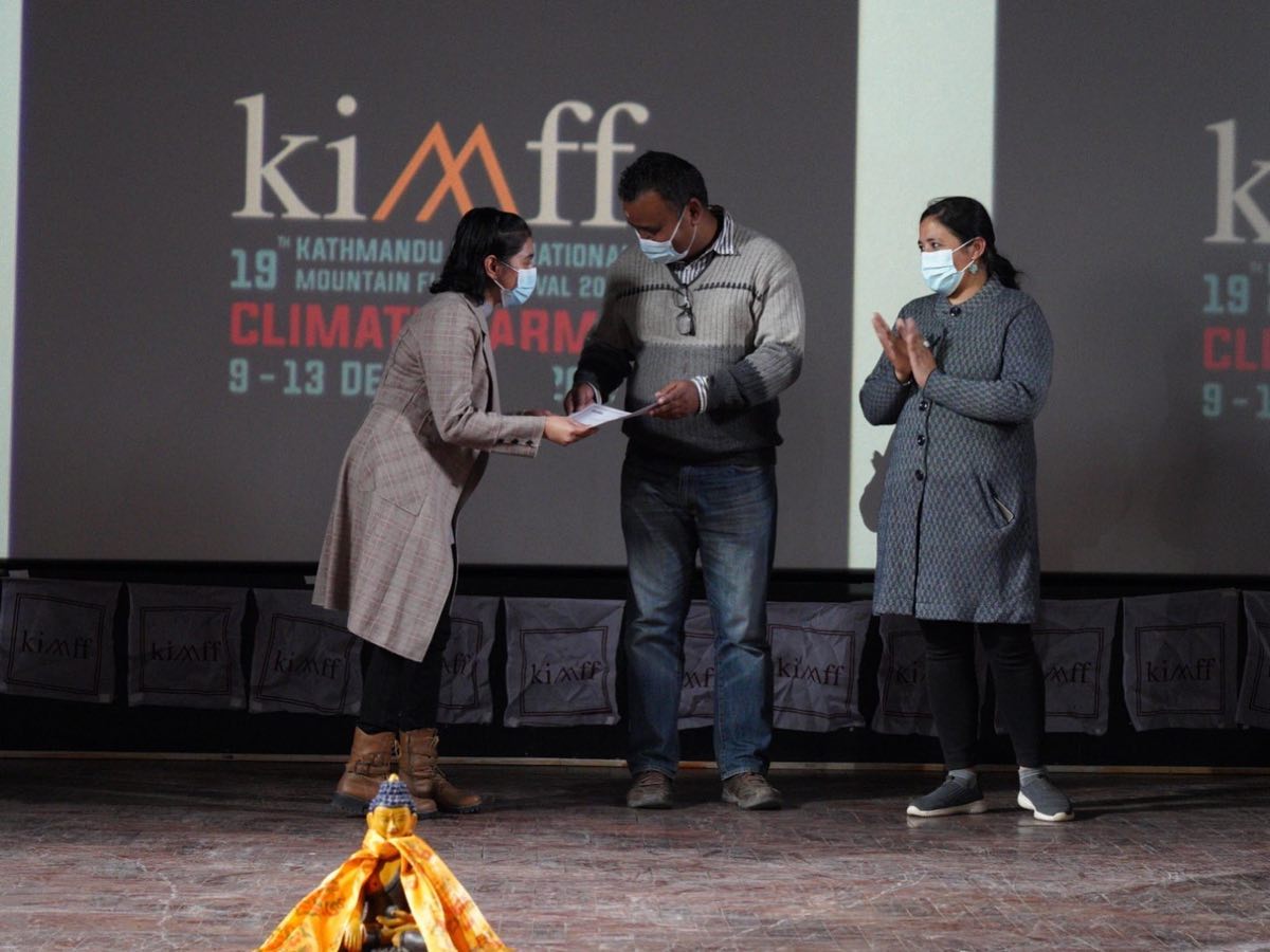 npBritish's tweet photo. Our #CameraSika x #RoadtoCOP26 #ClimateChange grant film 'Blue Moon Turning into Grey' has won first prize in the #GreenGrowth: #GreenRecovery short film competition organised by @KIMFF_np.
You can view the 📽️here: https://t.co/8hgdAXieDy 
#YoungFilms #RoadtoCOP26 #KIMFF https://t.co/40RiZ3Zvwm