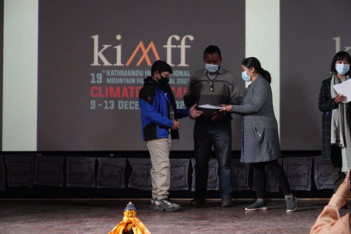 npBritish's tweet photo. Our #CameraSika x #RoadtoCOP26 #ClimateChange grant film 'Blue Moon Turning into Grey' has won first prize in the #GreenGrowth: #GreenRecovery short film competition organised by @KIMFF_np.
You can view the 📽️here: https://t.co/8hgdAXieDy 
#YoungFilms #RoadtoCOP26 #KIMFF https://t.co/40RiZ3Zvwm