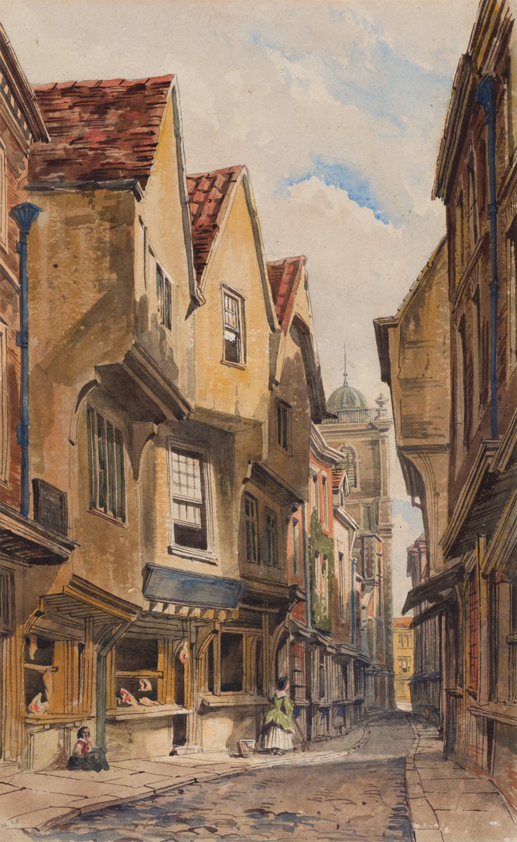 YorkAdventurers's tweet photo. Good morning from the Shambles. Or more correctly, the Shambles from the early 19th Century. 

You want to buy a wand? 

A leg of lamb is the best we can do. These shops are all butchers. 

Wizard shops?

We might be able to magic up some mince?

Come on, let's take a stroll... https://t.co/ttlTAh8wGi