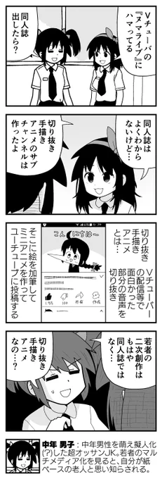 スマホで見る分にはやはり短冊型4コマの方が圧倒的に見やすいのではと思って試作。その場合、同人誌版は左側にコメ収録でよいのだろうか。 