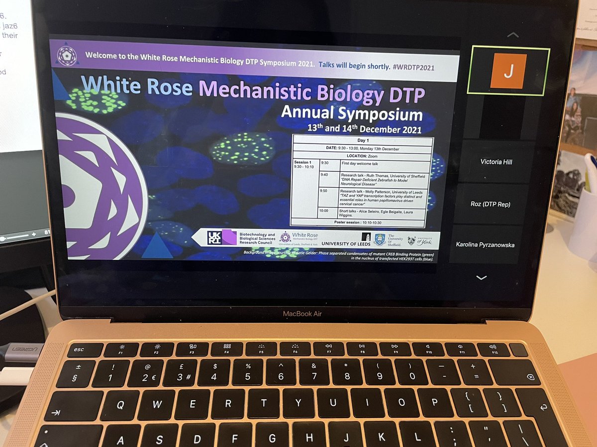 Second year organising the annual @BBSRCWhiteRose DTP symposium. Been a stressful year but can’t wait to see all the talks! #WRDTP2021
