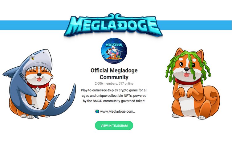 🐳 Megladoge on Telegram 🦀

🦈 Follow us on Telegram - t.me/megladoge.  🐙

🦑 Now every member of the crypto community can discuss us on Telegram. Join us and follow us! Megladoge has become even closer and accessible to the crypto community.🦞

#NFT #staking