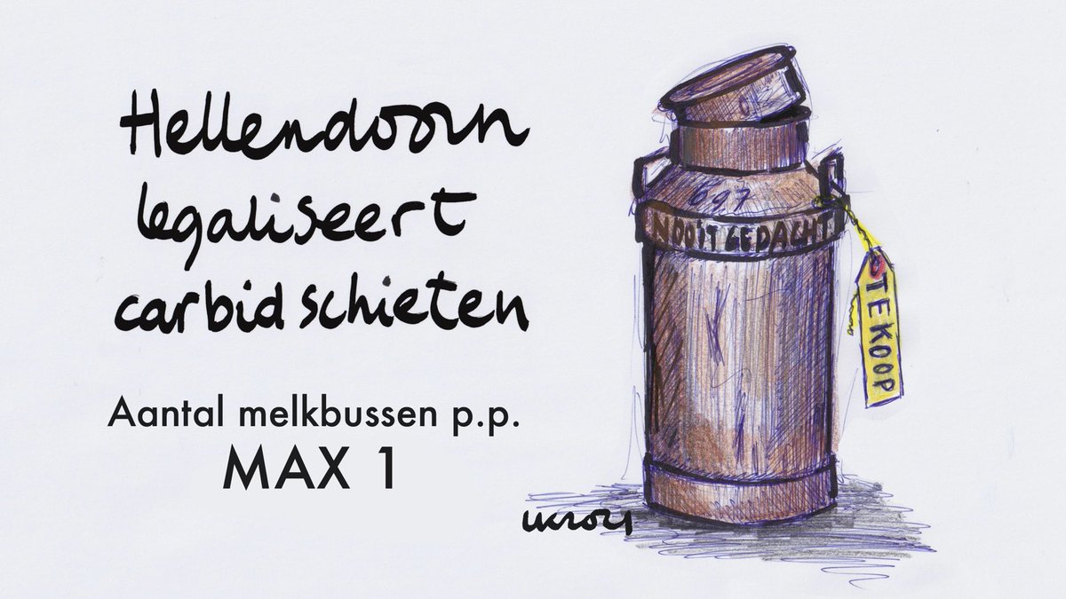 #MAX 1 #melkbus p.p. bij #carbidschieten ⁦<a href="/HELLENDOORNnl/">Gemeente Hellendoorn</a>⁩ #carbid #cartoon