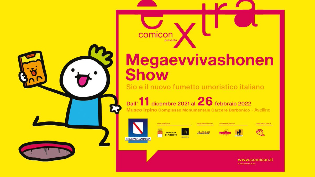 comiconitalia's tweet photo. Al Museo Irpino vi aspetta la mostra ๐ ๐ฒ๐ด๐ฎ๐ฒ๐๐๐ถ๐๐ฎ๐ฆ๐ต๐ผ๐ป๐ฒ๐ป ๐ฆ๐ต๐ผ๐! In programma per #ComiconExtra e realizzata grazie a @Reg_Campania, l'esposizione รจ ispirata al lavoro di Sio e alle riviste da lui curate. https://t.co/6061JMoiPJ https://t.co/UsKKvicZn7