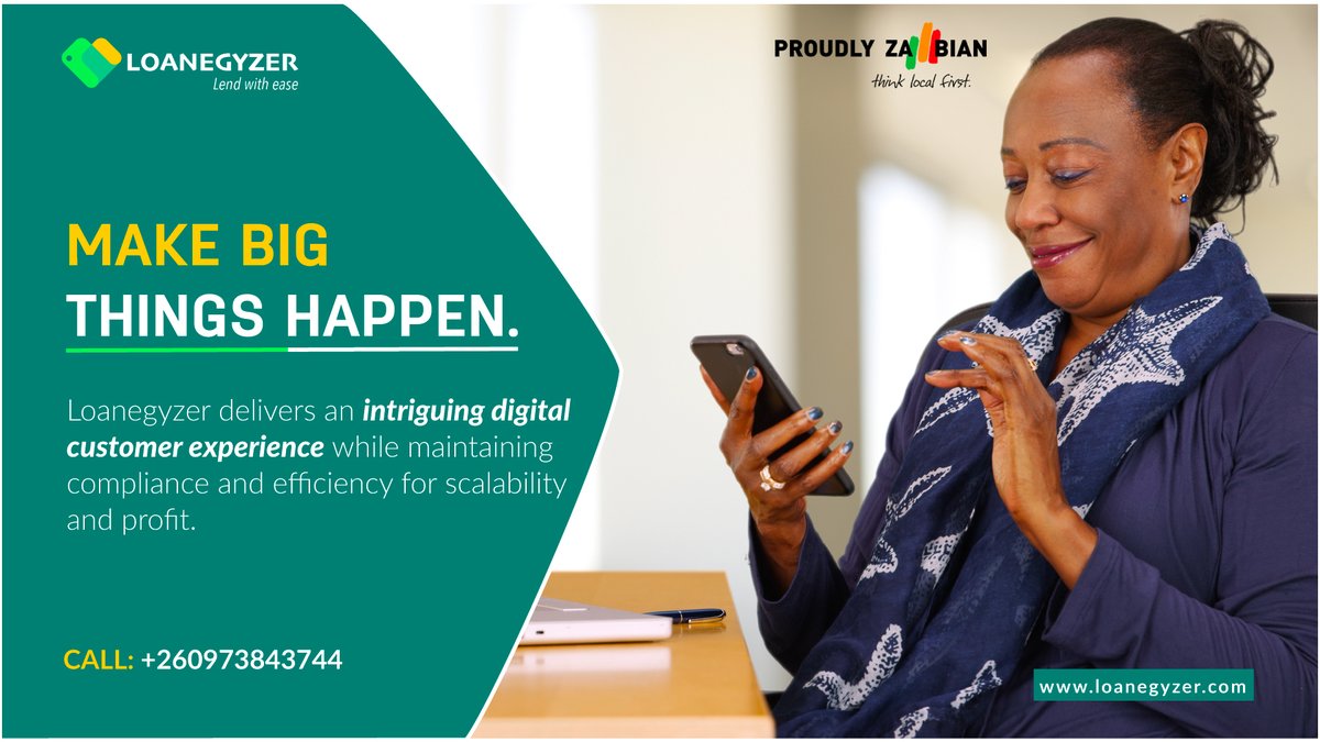 gerald_kalyondo's tweet photo. Personalization and segmentation of messaging and services using Loanegyzer's marketing automation tool helps a lender stay relevant in this highly competitive market.  

#proudlyzambian #digitallending #automation #fintech #fintech4u #credit #innovation #microfinance #microloans https://t.co/yVkf5ihyDJ