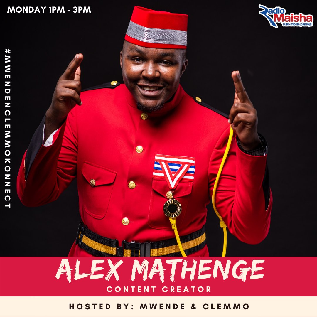radiomaisha's tweet image. Next up on konnect tutakuwa naye Alex Mathenge in studio. #MwendeNClemmoKonnect