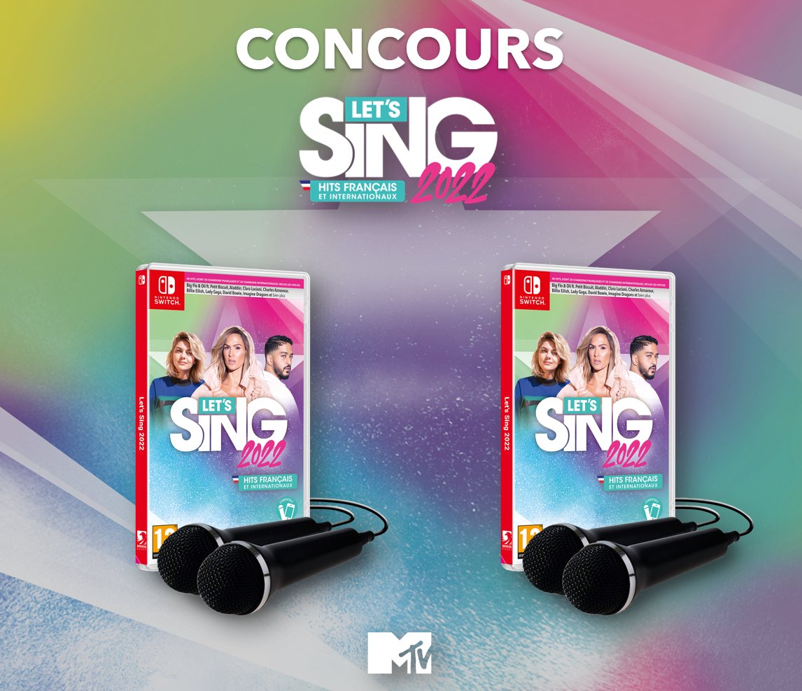 MTVFR's tweet photo. RT + follow pour tenter de gagner une version Nintendo Switch du tout nouveau Let's Sing 2022 ! 🎁🎤
 
Fin du #concours et tirage au sort des deux gagnants le 27/12. https://t.co/hyVUmqBTqs