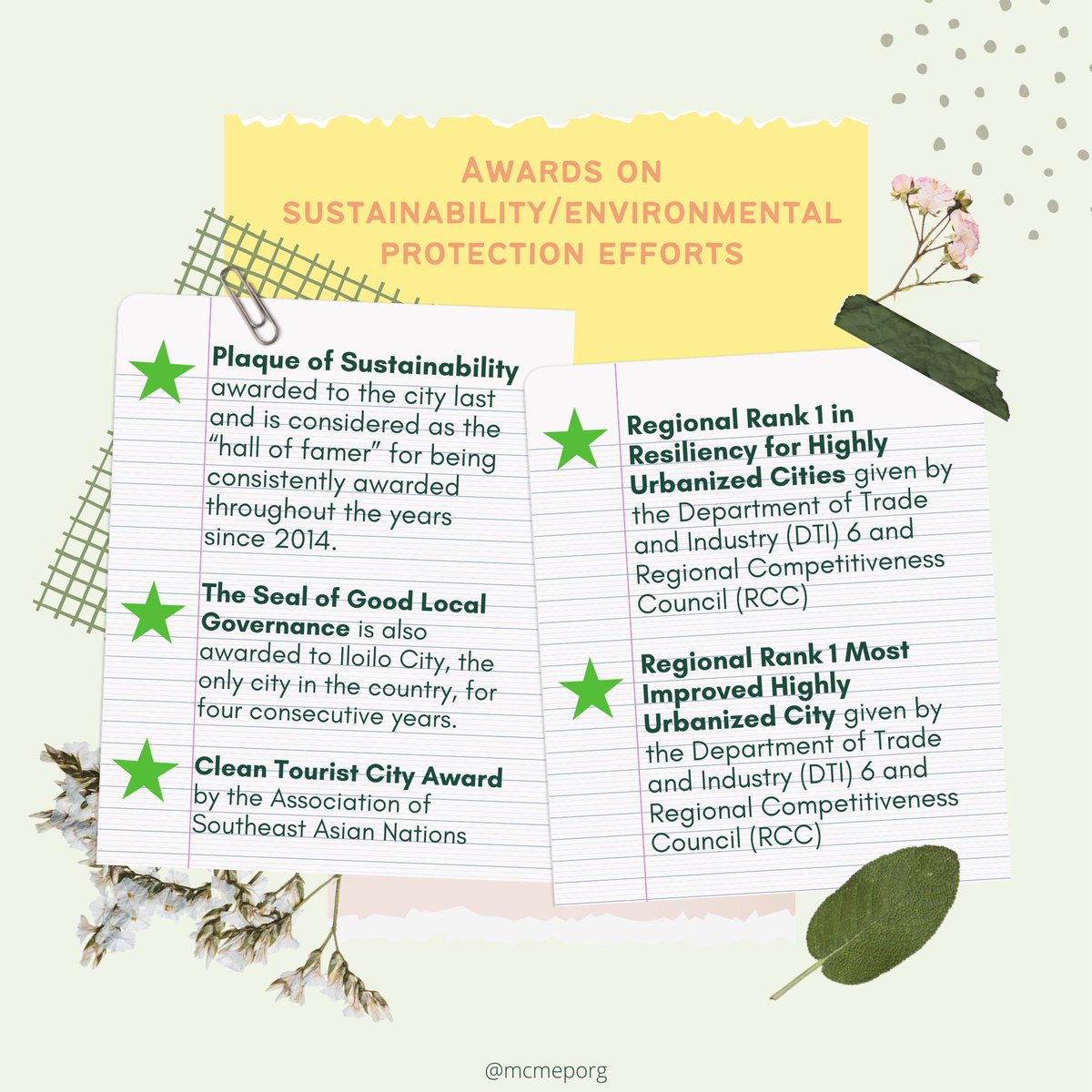 mcmeporg's tweet photo. Who knows? Maybe your city made the cut this time!

#EnvironmentalPlanning #EcoCities #EnvironmentalPlanning101 #MEPORG https://t.co/LePPdizpUP