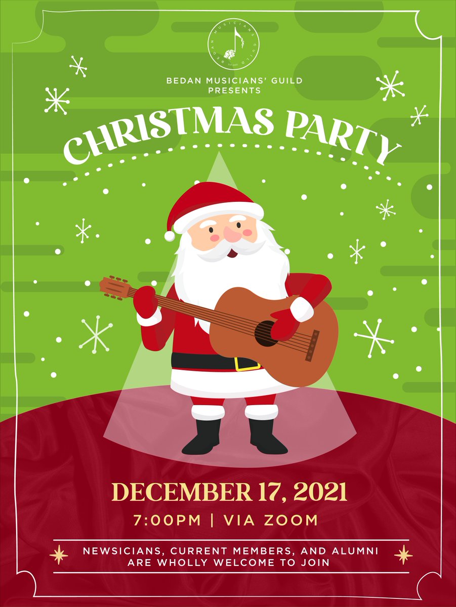 The most wonderful time of the year is finally near! Come and be merry with us as we sparkle moments of love, laughter, and music on December 17 at 7:00 PM via Zoom. See you there!🎄

#ThisIsBMG 
#ShareMusicShareLove 
#MusikaPusoPangarap
#BMGFAMerryChristmas2021