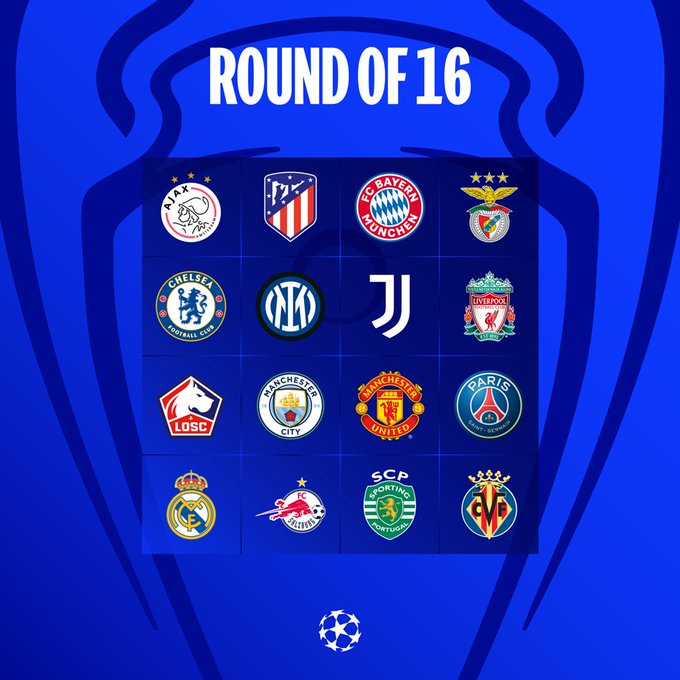 Champions League round of 16 draw 2021/22: Uefa Champions League last 16  teams - BBC News Pidgin