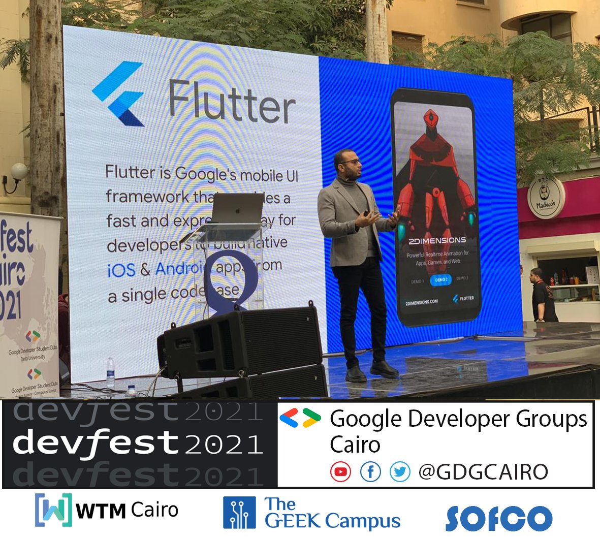GDGCairo's tweet photo. Google developers group's devfest Cairo
Want to say Thank you to
👉Eng. Ahmed Abu Al-Dahab who Taken stage by storm on and talk about Flutter 2.8
Thanks Abu Al-Dahab for This great session, your efforts and being our guest. ❤️🔥🔥
#DevFest2021
#devfestcairo2021
#GDGcairo https://t.co/9x9k2eS42A