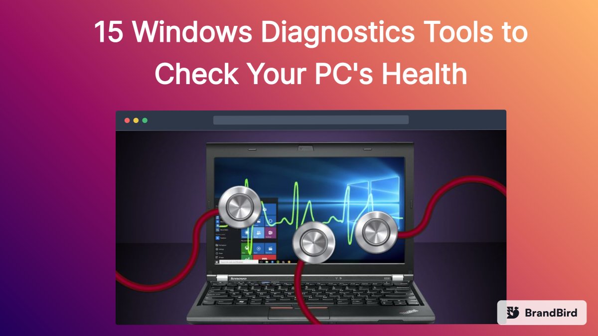 technoholic_me's tweet image. 15 Windows Diagnostics Tools to Check Your PC&apos;s Health  

Use these computer diagnostic tools to run a PC health check and fix issues. Great for Windows 10 diagnostics and support.  

makeuseof.com/tag/13-windows…
 #diagnostics #windows10 #computercheckup #pchealthcheck #support