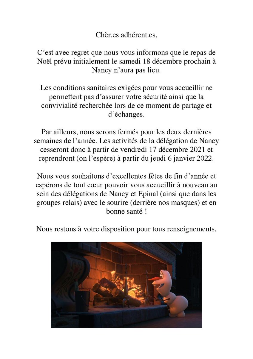 Communiqué délégation de Nancy :