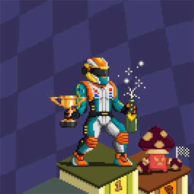 The @arcadiansNFT sale closes on December 15th!

Grab yours today and you might get a Playcheck-themed racer with their pet <a href="/MushroomMania_/">Mushroom Mania</a> brawler waving a tiny <a href="/BattleRacers/">Battle Racers 🏎️🏁</a> flag.

Mint now: arcadians.io