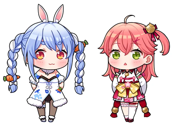 デフォルメも等身絵も描くのすき🐰🌸

#みんなのデフォ絵と等身絵の比較が見たい 
