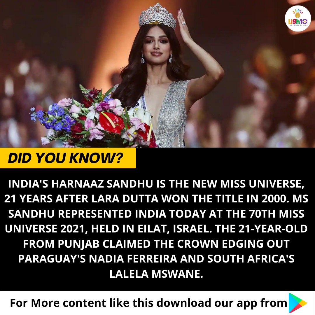 Ligh10K's tweet photo. #MissUniverse2021 @HarnaazSandhu03 https://t.co/cyK9k22AXo