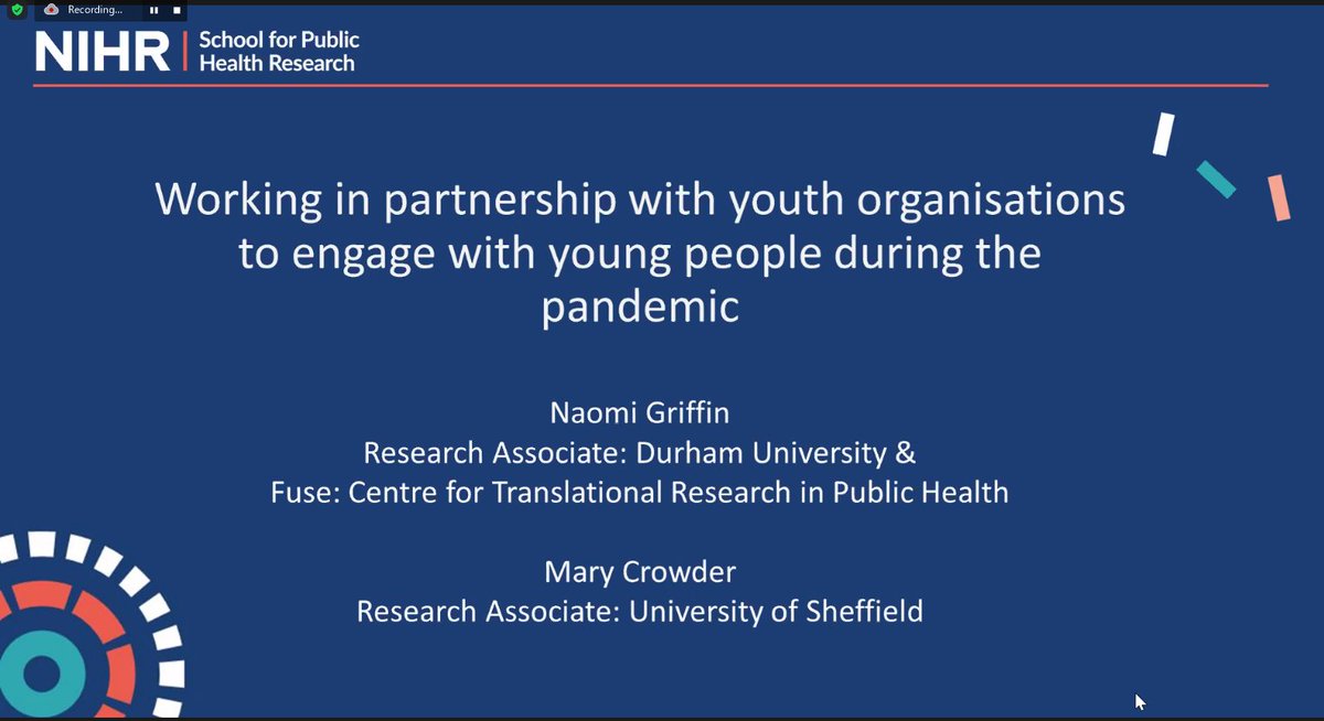Over 120 people joined <a href="/NIHRSSCR/">NIHR School for Social Care Research</a>, <a href="/NIHRSPHR/">NIHR SPHR</a> and this morning to learn from <a href="/Chilypep/">Chilypep</a>, <a href="/AYPHcharity/">AYPH charity</a> <a href="/ScHARRSheffield/">SCHARR</a> and <a href="/fuse_online/">Fuse</a> about engaging and working with young people. 
#PPIE #SPCRTrainees