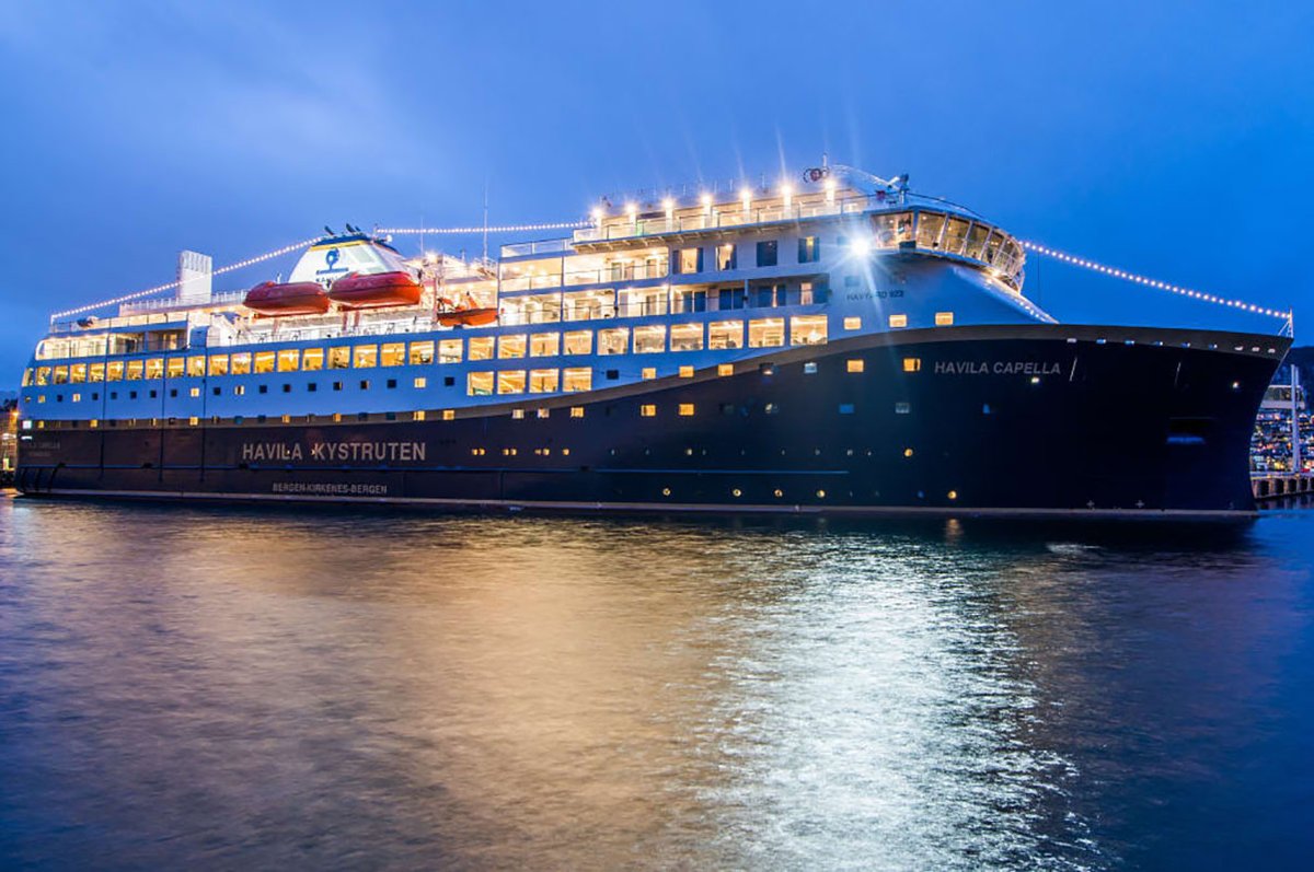 shipinsight's tweet photo. Havila Capella enters service - https://t.co/EdUHeR1r1M #maritime #shipping #marineengineering #IMO2050 https://t.co/Y6wD7tygKX
