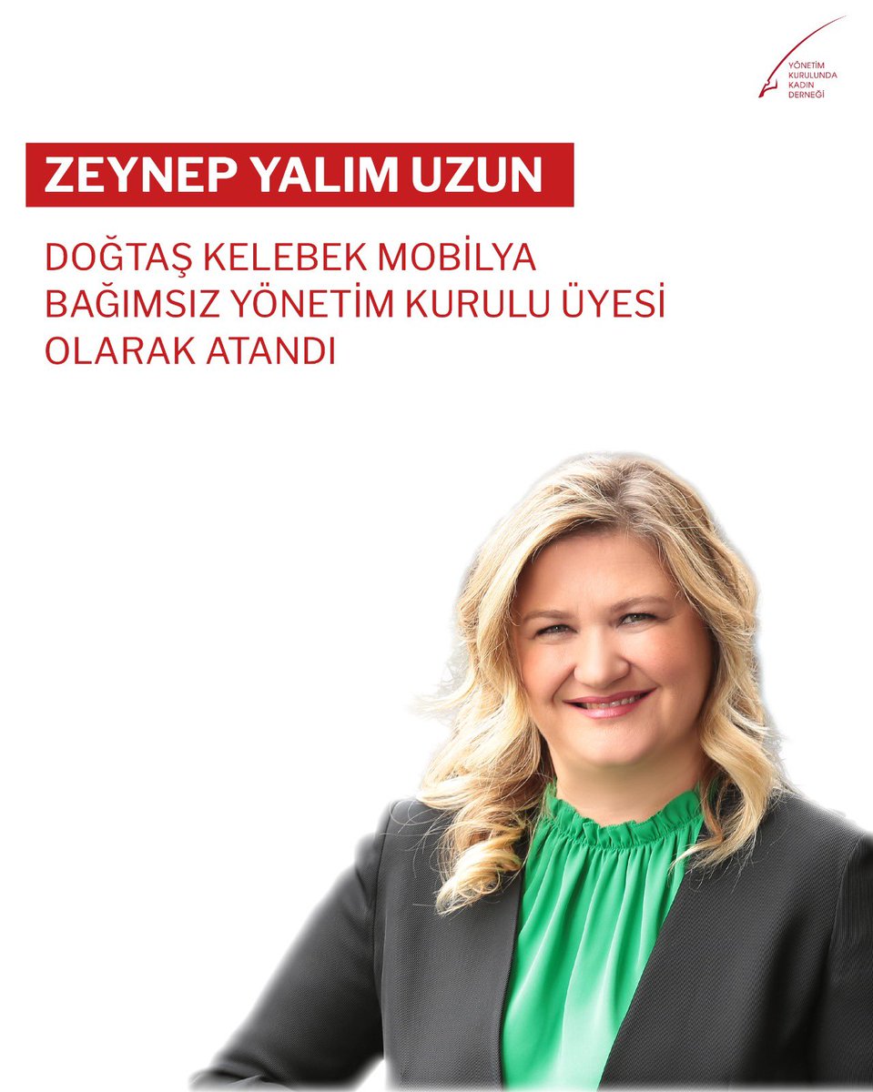 ykda_kadin's tweet photo. BİZ HAZIRIZ! 1. dönem mentimiz Arçelik’in Pazarlamadan Sorumlu Genel Müdür Yardımcısı Zeynep Yalım Uzun, Doğtaş Kelebek Mobilya Bağımsız Yönetim Kurulu Üyesi olarak atandı. Kendisini gönülden tebrik ediyoruz.
#BirlikteKazanabiliriz #YKKD #YönetimKurulundaKadınDerneği https://t.co/8OEyqE7Q0n