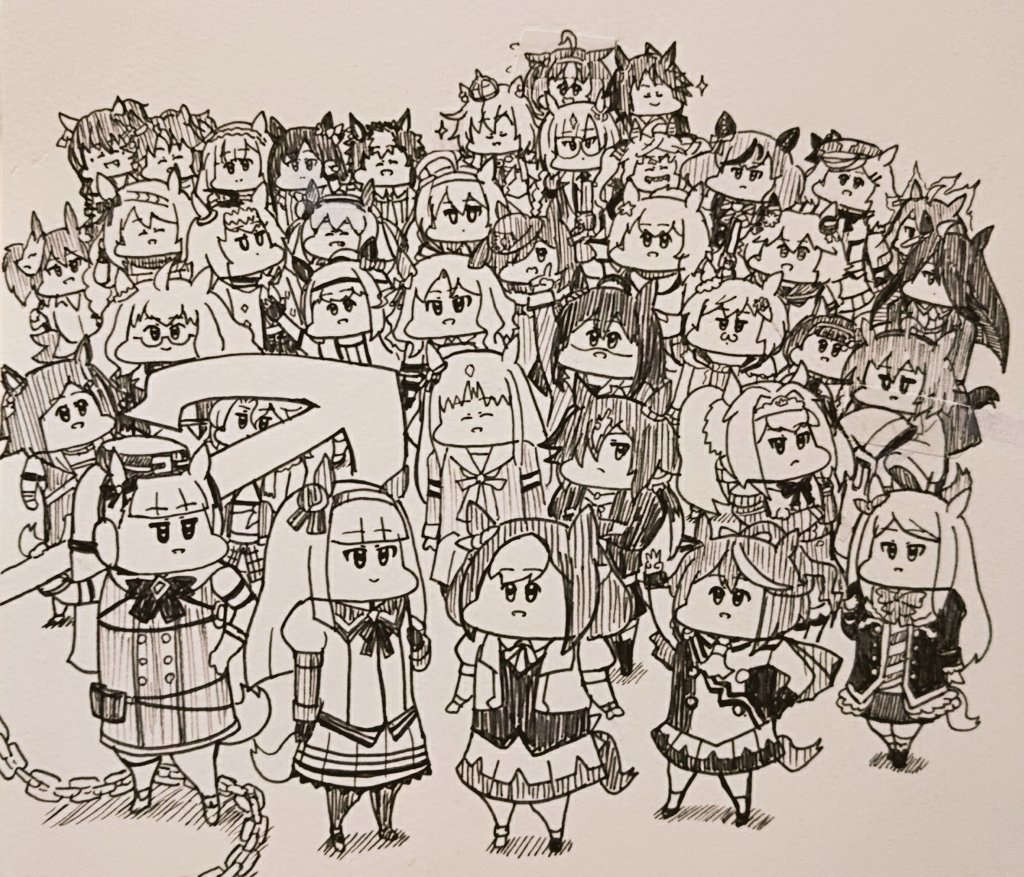ダイワスカーレット(ウマ娘) ,ゴールドシップ(ウマ娘) ,メジロマックイーン(ウマ娘) ,サイレンススズカ(ウマ娘) ,スペシャルウィーク(ウマ娘) ,トウカイテイオー(ウマ娘) 「#ウマ娘 +ドーベル+アルダン+パーマー+ダイタク 」|コウタロスωのイラスト
