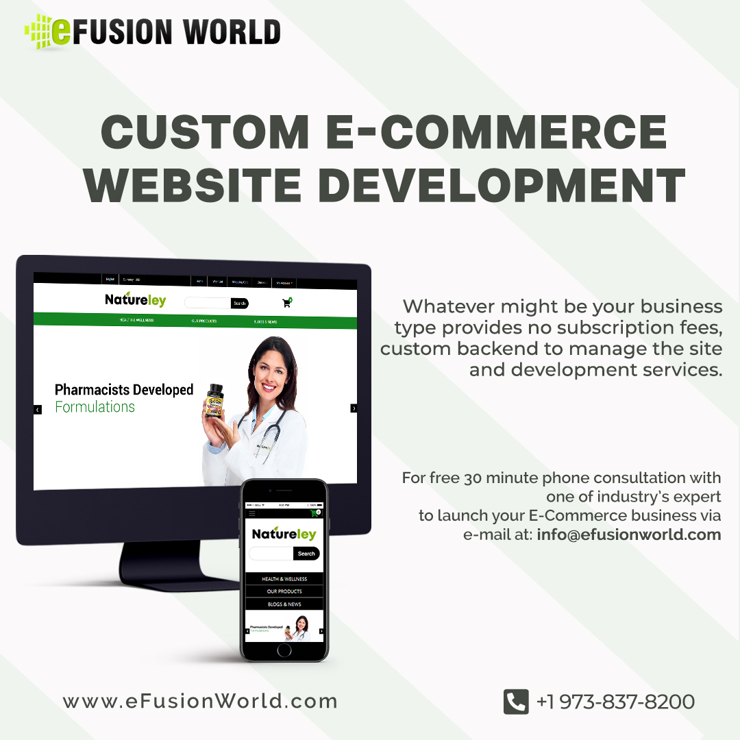 efusionworld's tweet photo. Custom E-Commerce Website Development
Whatever might be your business type provides no subscription fees, custom backend to manage the site &amp; services.
For FREE 30 minute phone consultation with expert to launch your E-Commerce business via e-mail at info@efusionworld.com. https://t.co/wNSbdGR661
