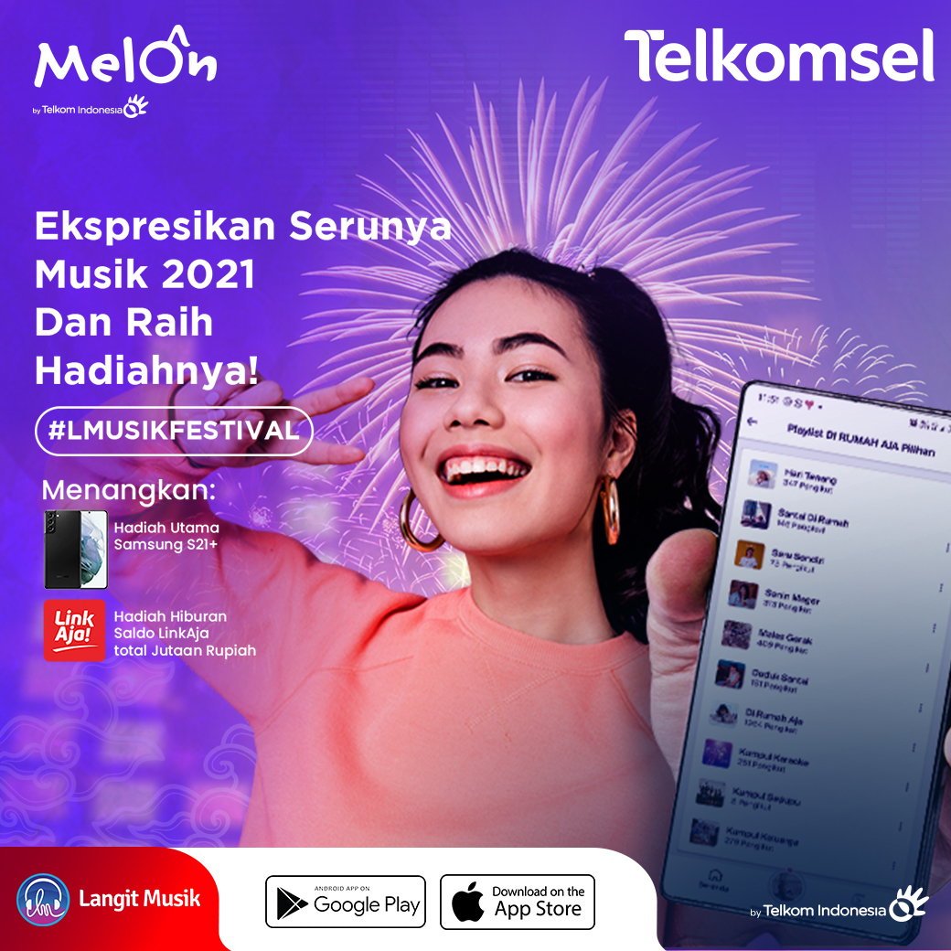 LangitMusik's tweet photo. Akhir tahun semakin untung? Ikutan yuk program berhadiah Playsetter Langit Musik!
Hadiah utama 1 unit Samsung S21+ dan saldo LinkAja Rp 5,000,000 untuk 10 pemenang lainnya!
Join sekarang https://t.co/RLkQhR8ACe
#Giveaway2021 #GiveawayIndonesia #programberhadiah #handphonegratis https://t.co/L0l6jChSw1