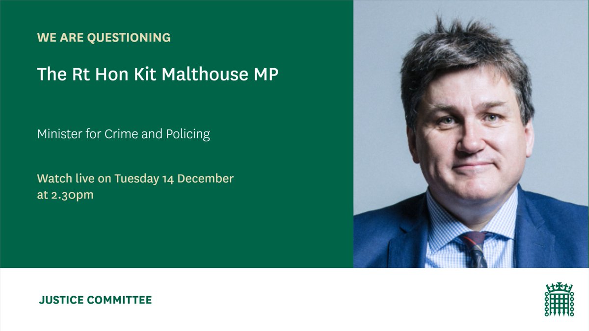 📢Tomorrow afternoon we are questioning Minister @kitmalthouse, and the Chair and CEO of the @Parole_Board as part of our inquiry into Imprisonment for Public Protection (IPP) sentences 👇Find out more and watch the session live: committees.parliament.uk/committee/102/…