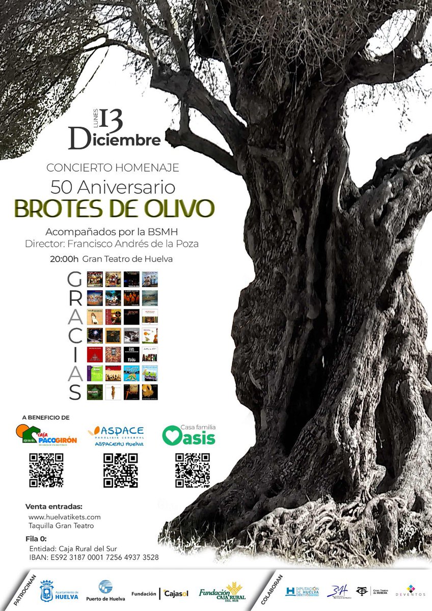 Habrá conexión on line en todas las redes de Brotes de Olivo diez minutos antes de las 20:00. Un regalo poder dar gracias unidos a vosotros.