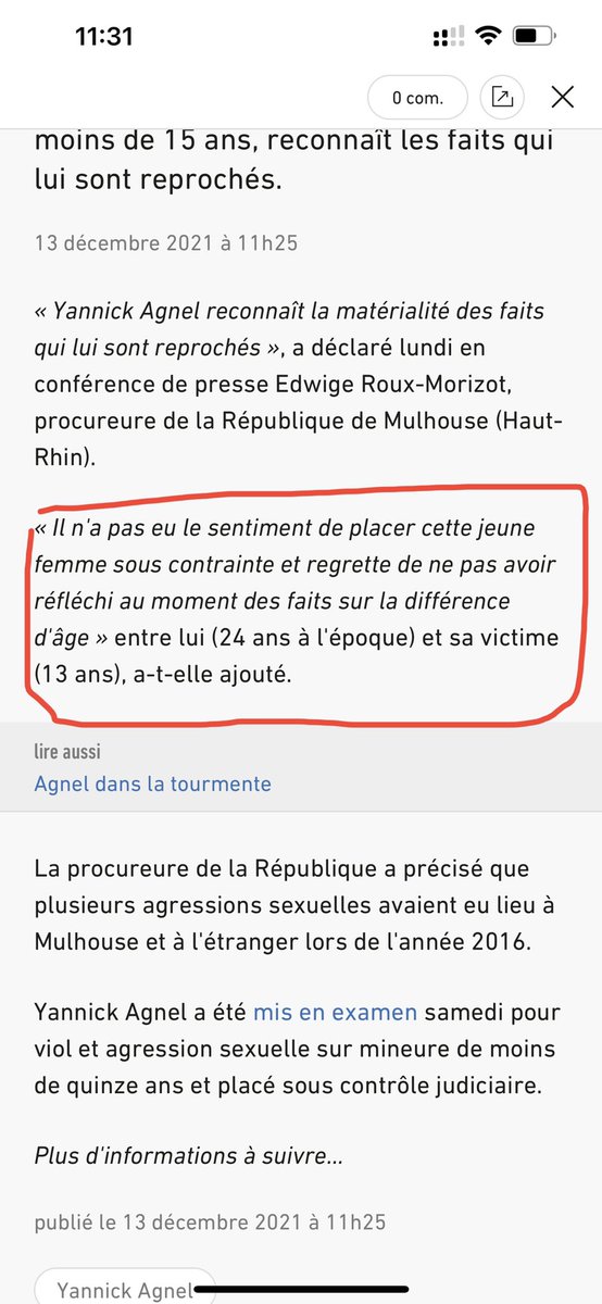 Sérieusement, t'as quoi dans la tronche quand tu as 24 ans et que tu couches avec une gamine de 13 ans a "de nombreuses reprises"? Franchement, vas en taule...
