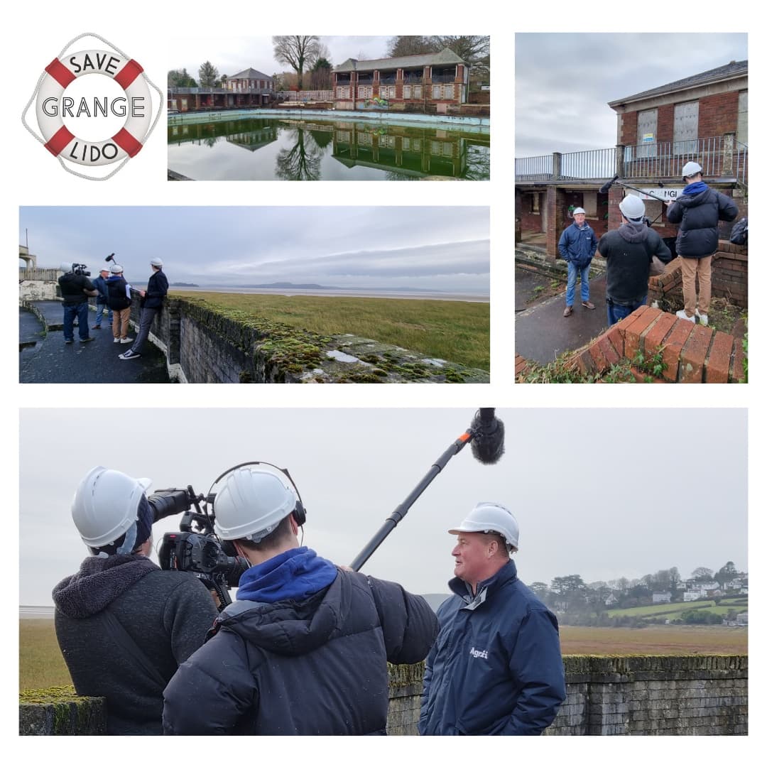 Save Grange Lido CBS Thank you for inviting us along today to see the Lido before work starts. 

We are looking forward to welcoming you on the bay in 2022 for your first ever bay walk to raise money for the new development 💦

#grangelido #michaelwilson   <a href="/savegrangelido/">Save Grange Lido CBS</a>