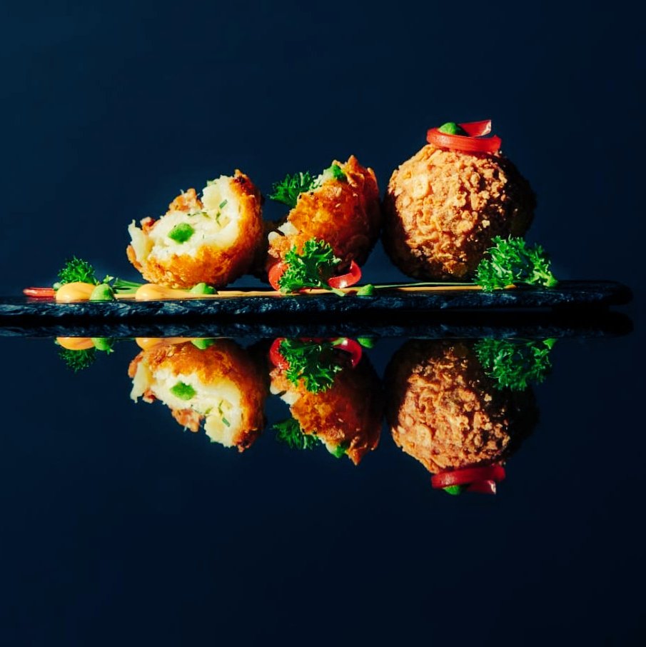I truly believe 'Vegetarian doesn't mean boring!' Cauliflower Arancini, Sundried Tomato Pesto an example of the same. #mintleafdubai #mintleafdxb