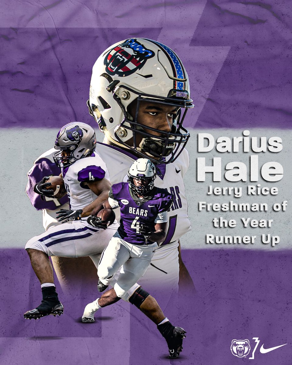 In his freshman year, he rushed for over 1,000 yards and finished the season with 18 total touchdowns. And now to add to his already long list of accomplishments in his first year, <a href="/darius4hale/">Darius⚡️</a> finished 2nd in voting in the national Freshman of the Year award! 

Congrats Darius