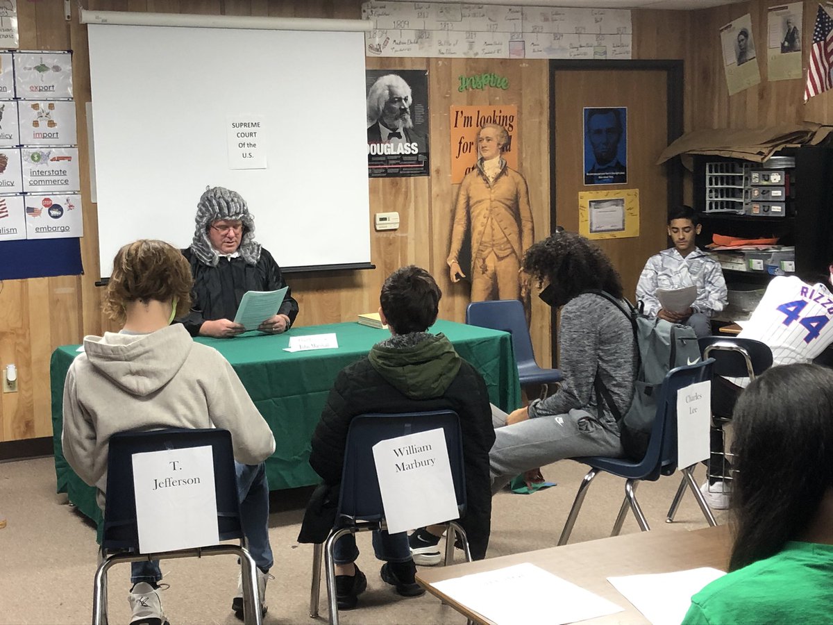 MJones394's tweet photo. Judicial Review is Born @NISDBriscoe @CoachCedio Marbury vs. Madison https://t.co/av06NXcLru